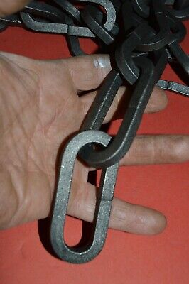 Rain Chain, Wrought Iron, 5/16" square bar, 1 3/8" X 3 3/8" links by Blacksmith
