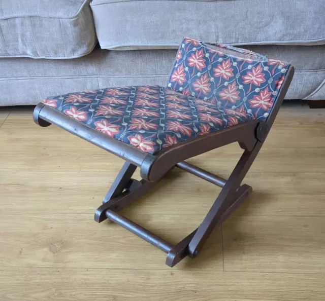 Vintage Gout Foot Stool Rest Oak Adjustable Rocking Angled Easy Storage Germany