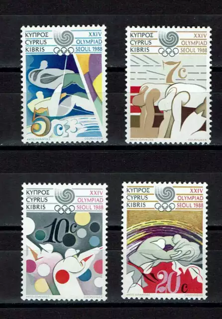 Briefmarken Olympische Spiele 1988 Zypern