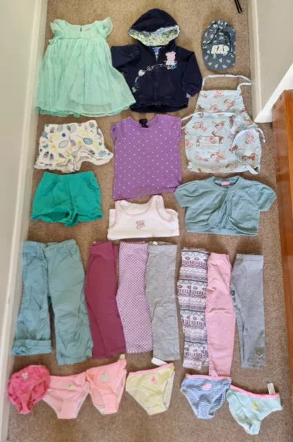 Baby Girl 18-24 months clothes bundle 16 plus items summer