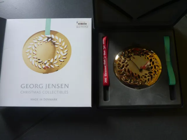 Georg Jensen Mobile 2016 Gold - Weihnachtsmobile Magnolienkranz Anhänger golden