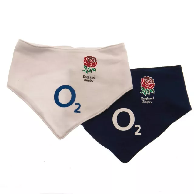 England RFU 2 Pack Baby Bibs 23/24 Season Brand New Official Merchandise