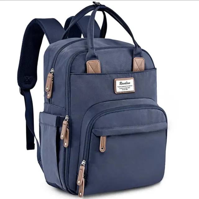 Diaper Bag Backpack, Multifunction Travel Back Pack Ruvalino, Navy Blue, NWT