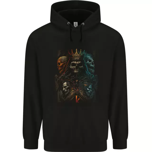 King of Kings Gothic Skull Heavy Metal Rock Mens 80% Cotton Hoodie