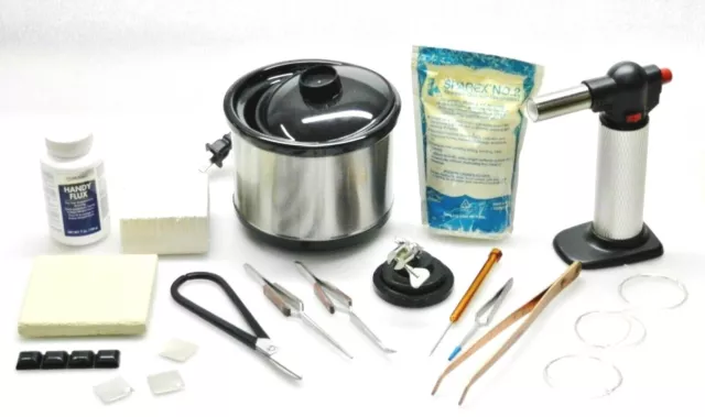 Set Jewelry Soldering Kit Torch Pickle Pot Tools Solder Supplies Repair Jewelry