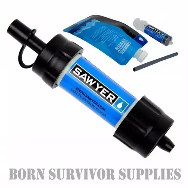 SAWYER Mini Water Filter Kit Set - Filtration Survival Purification Straw AU