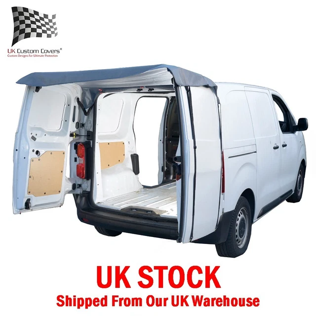 thumbnail image 2 of UK Custom Covers Grey Barn Door Awning Cover For Vauxhall Vivaro (2014-2019) - Waterproof, Storage Bag Included 2 of 6