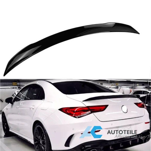 Heckspoiler Heckflügel Spoilerlippe für Mercedes Benz W118 C118 Schwarz Lackiert