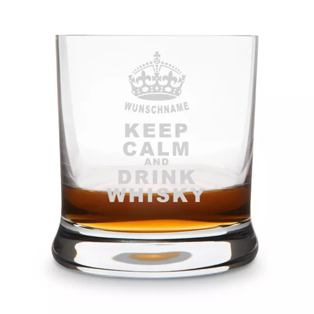 Leonardo Whiskyglas mit individueller Gravur - Keep Calm