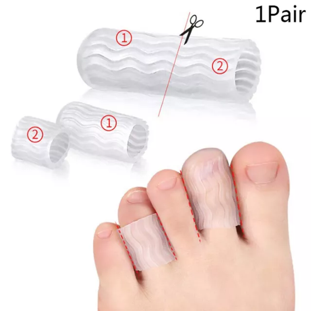 1Pair Silicone Finger Toe Protector Separator Foot Remover Pain Relief Care T EL