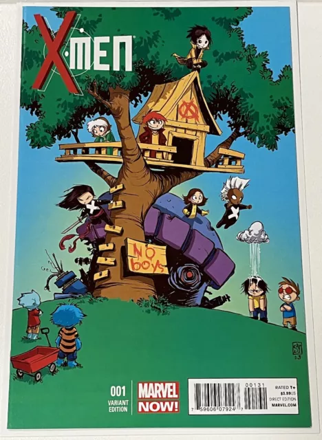 2013 Marvel Now! Comics X-Men 1 1C VF/NM Skottie Young “No Boys” Variant C