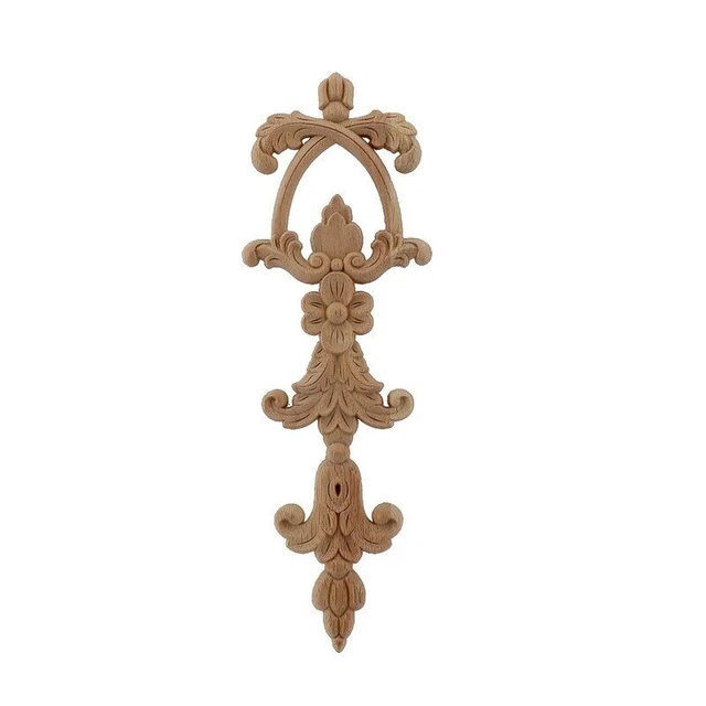 Wooden Applique Furniture Carved Woodcarving Decal Home Window Door Decoration