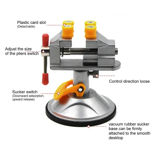 High Quality Suction Cup Vise Table Clamp Vice Useful 360 Degree Rotation