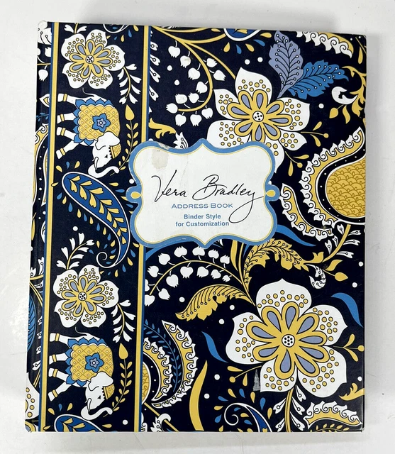 Vera Bradley Address Book Binder Style Ellie Blue 11616 (6x8")