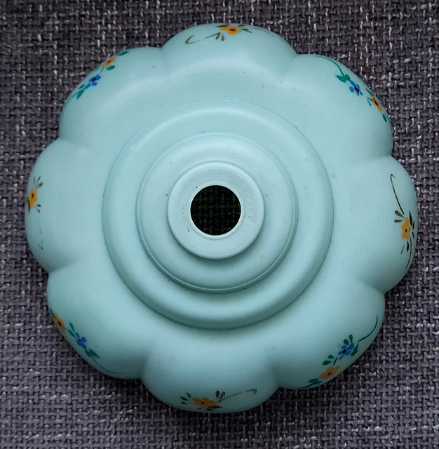 Abat-jour Plafonnier Vintage Années 50 - Verre Givré Côtelé - 7 Pouces - Rétro