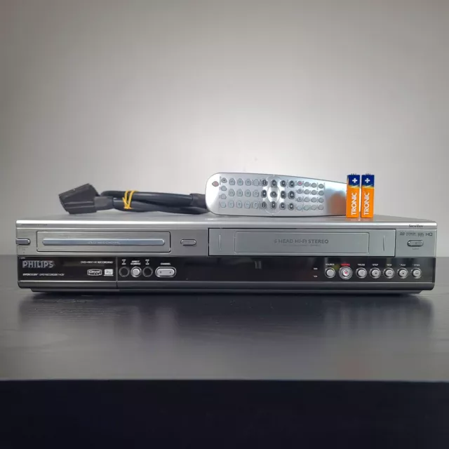 PHILIPS DVDR 3320V Dual DVD Player / VHS Recorder Combi Player TAPE VHS - Good !