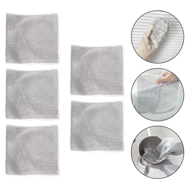 Lot de 5 tissus de nettoyage doux et absorbants double couche pour les taches du