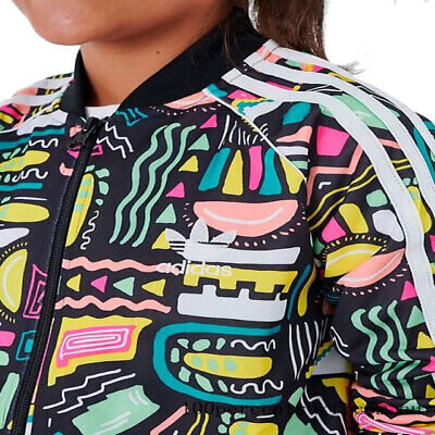 ADIDAS Originals Girls ritagliato SST Track Jacket Urban Street Giacca Multicolore 3