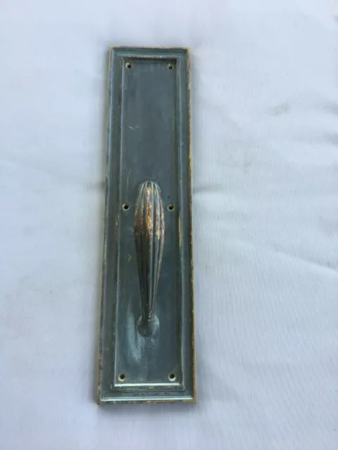 Grande poignée de porte industrielle antique en laiton bronze vintage matériel bancaire 180-19J 3