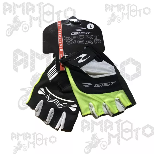 Guanti Bici Mezze Dita Estivi Mod. Top 5517 Giallo Bici Da Corsa Mtb Bicicletta