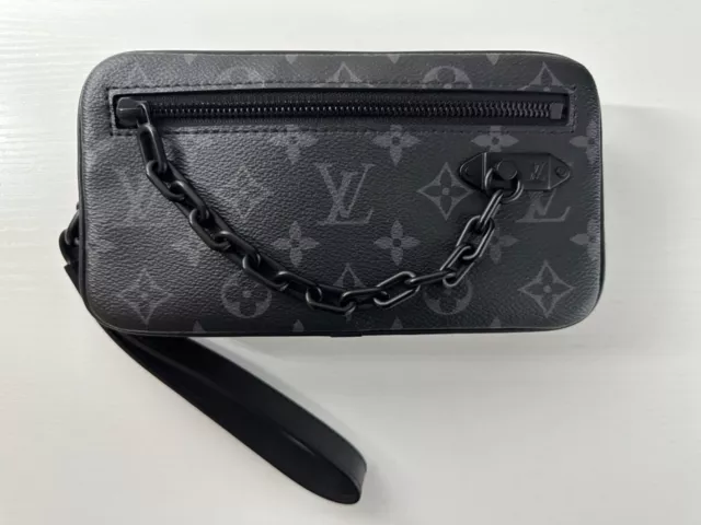 Louis Vuitton Virgil Pochette Volga Hand Bag M55261 Prism Monogram Auth LV  New
