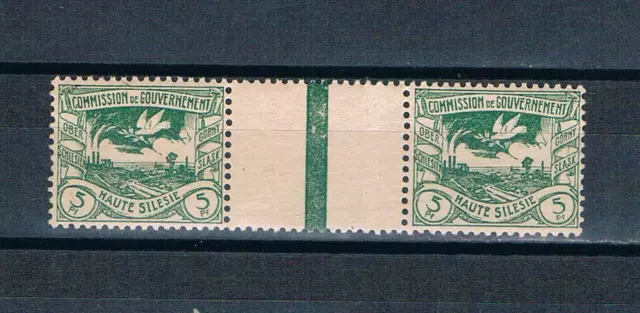 Deutsche Abstimmungsgebiete Oberschlesien Mi.nr. 15 b ZW,postfrisch!