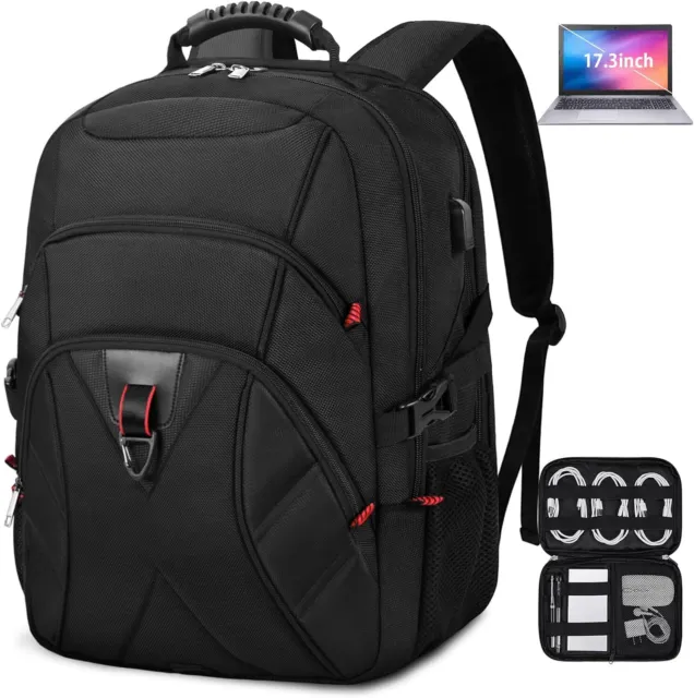 Dakuly TSA Friendly 17" Laptop Backpack | Waterproof | USB Charging Port