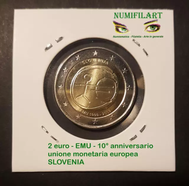 2 euro - 2009 - Slovenia - EMU “10° anniv. Unione Economica e Monetaria” FDC