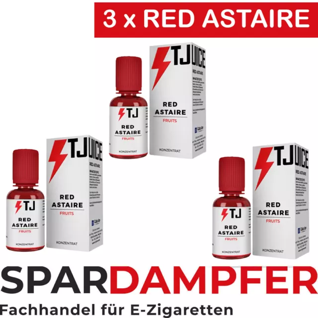 3 x Red Astaire 30ml Aroma von T-Juice Original 3 x 30m Red Astaire Liquid Set