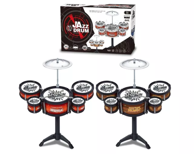 Desk Top Drum Kit Miniature Musical Instrument Fun Novelty Toy Gift