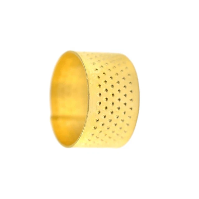 PC Thimble Handworking Needle 18x11mm Convenient Finger Protector Gold