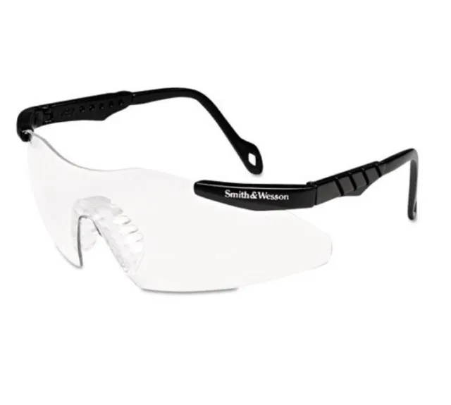 Safety Glasses Magnum 3G Black Frame Fog-free Clear Lens by Smith & Wesson New