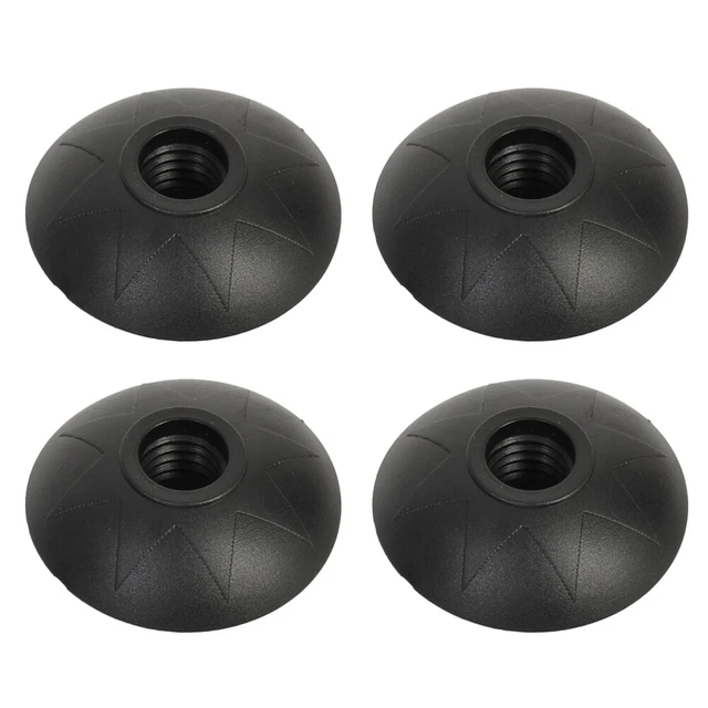 Lot De 4 Embouts Caoutchouc Pour Bâtons De Randonnée / Cannes - Pieds De Rechange, Gris, Universels