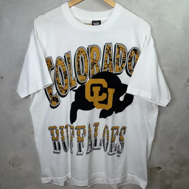 Vintage 90s CU University of Colorado Buffaloes Single Stitch T-Shirt 2XL