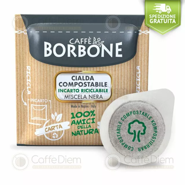 450 Cialde Carta Filtro Ese 44 mm Caffè Borbone Miscela NERA NERO - ORIGINALE