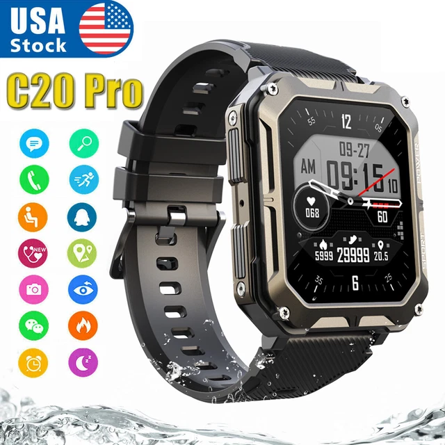 MILITARY SMART WATCH Men Make Calls Rugged Tactical Fitness Tracker