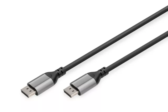 DIGITUS 8K @ 60Hz; Displayport to Displayport connection cable; DP 1.4 aluminium