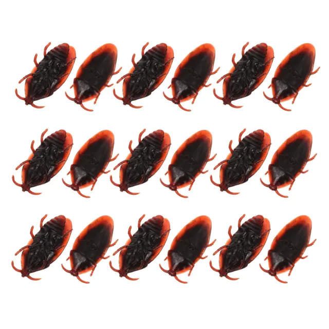 20 piezas de simulación de cucarachas falsas cucarachas plástico juego milpiés