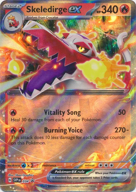 Pokemon - Skeledirge ex - SVP034 - SV Promos - Promo - Near Mint