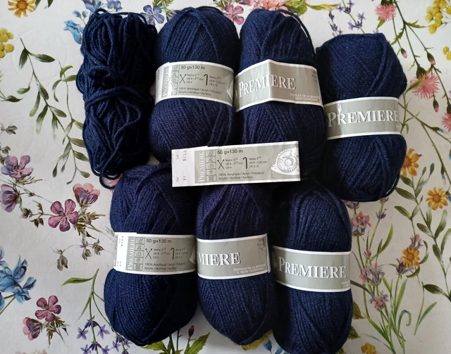 Lot De 6 Pelotes De Laine écru - Total 380 Grammes - Occasion - Acrylique