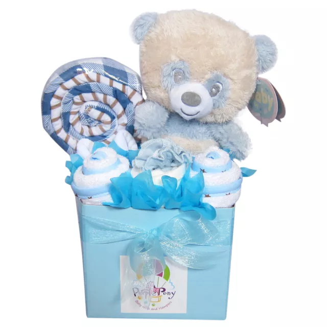 Panda Rattle Deluxe Small Newborn Boy Baby Shower Gift | Baby Hampers Melbourne