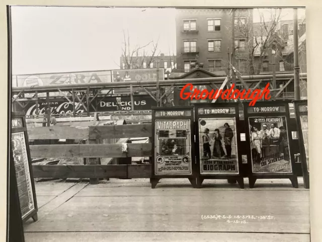 1915 Bronx 138th Street Subway Construction Billboards New York City NYC Photo