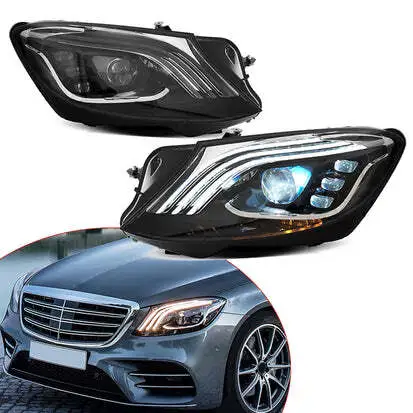 2PCS VLAND LED Headlights For 2014-2017 Mercedes Benz W222 S Class W/ Sequential