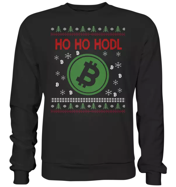 Ugly Christmas Sweatshirt Ho Ho Hodl Krypto Bitcoin Sweater Pullover Weihnachten