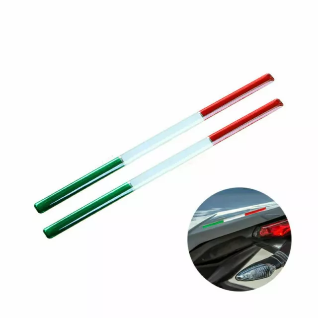 2x  Italy Flag Auto Sticker Emblem Badge Aufkleber Italian Car Bike Motorrad 3D