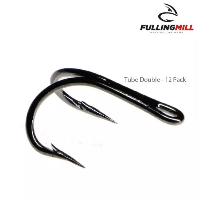 Fulling Mill Tube Fly Double Hook - Salmon  Fly Fishing - 12 Per Pack