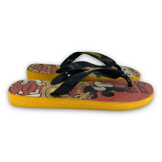 Havaianas Disney Mickey Mouse Sandals Thong Flip Flop Red Yellow Black Youth 2