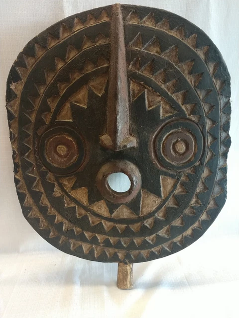 Authentic African Bobo Tribe Sun Shield Mask Burkina Faso Wood