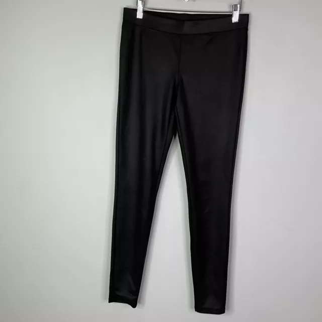 Express Leggings Women Pants Size Small Coated Scuba Stretch Black Pull On 3