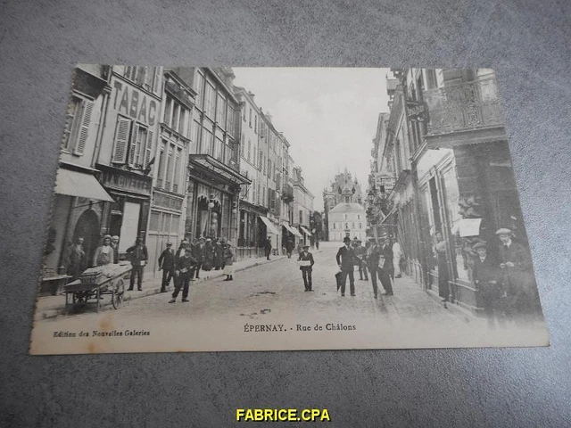 Cpa Epernay Rue De Chalons Marne 51 N808
